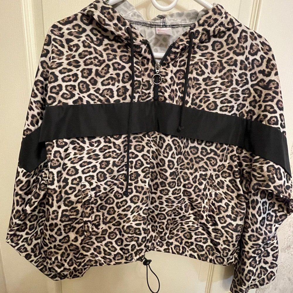 No Boundaries Leopard Print Jacket with Black Accents